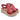 Sandalo zeppa da Donna in pelle Lux 6590 rosso