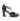 Scarpa Donna Con Plato Aperta Ai Lati Con Cinturino a T in Pelle Nera Carmens 44352 Glove Nero Senno