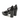 Scarpa Donna Con Plato Aperta Ai Lati Con Cinturino a T in Pelle Nera Carmens 44352 Glove Nero Senno